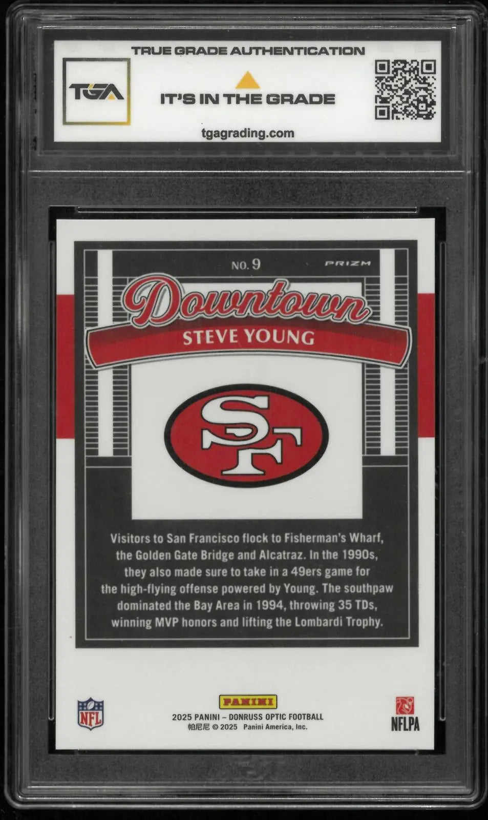2025 Panini Dornuss Optic Downtown Legends Steve Young TGA 8 