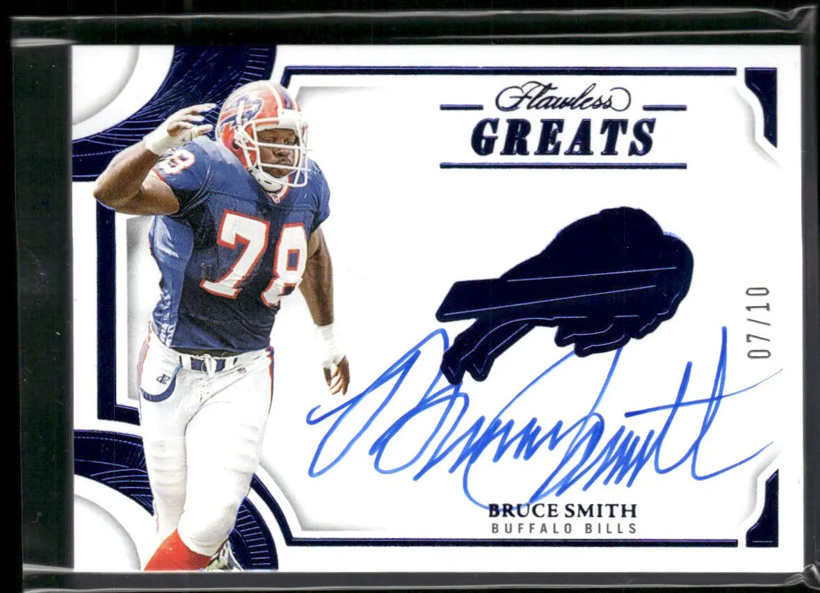 2025 Panini Flawless Football Flawless Greats Auto Bruce Smith /10 