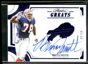 2025 Panini Flawless Football Flawless Greats Auto Bruce Smith /10 