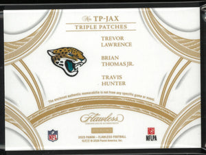 2025 Panini Flawless Triple Patches T. Lawrence/B. Thomas Jr./T Hunter /25 