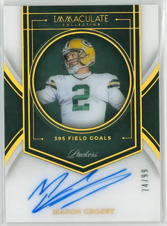 2025 Panini Immaculate Collection Autograph Mason Crosby Auto /99 