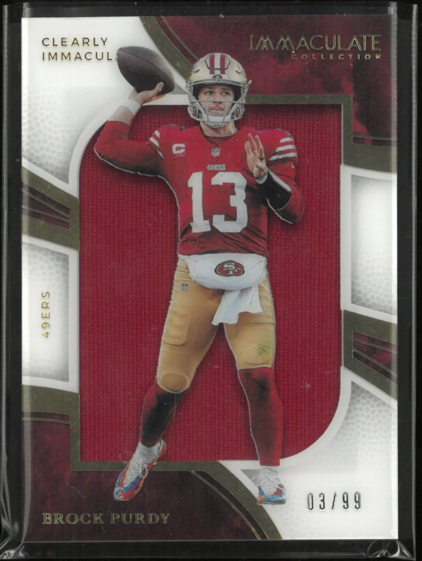 2025 Panini Immaculate Collection Clearly Immaculate Brock Purdy Patch /99 