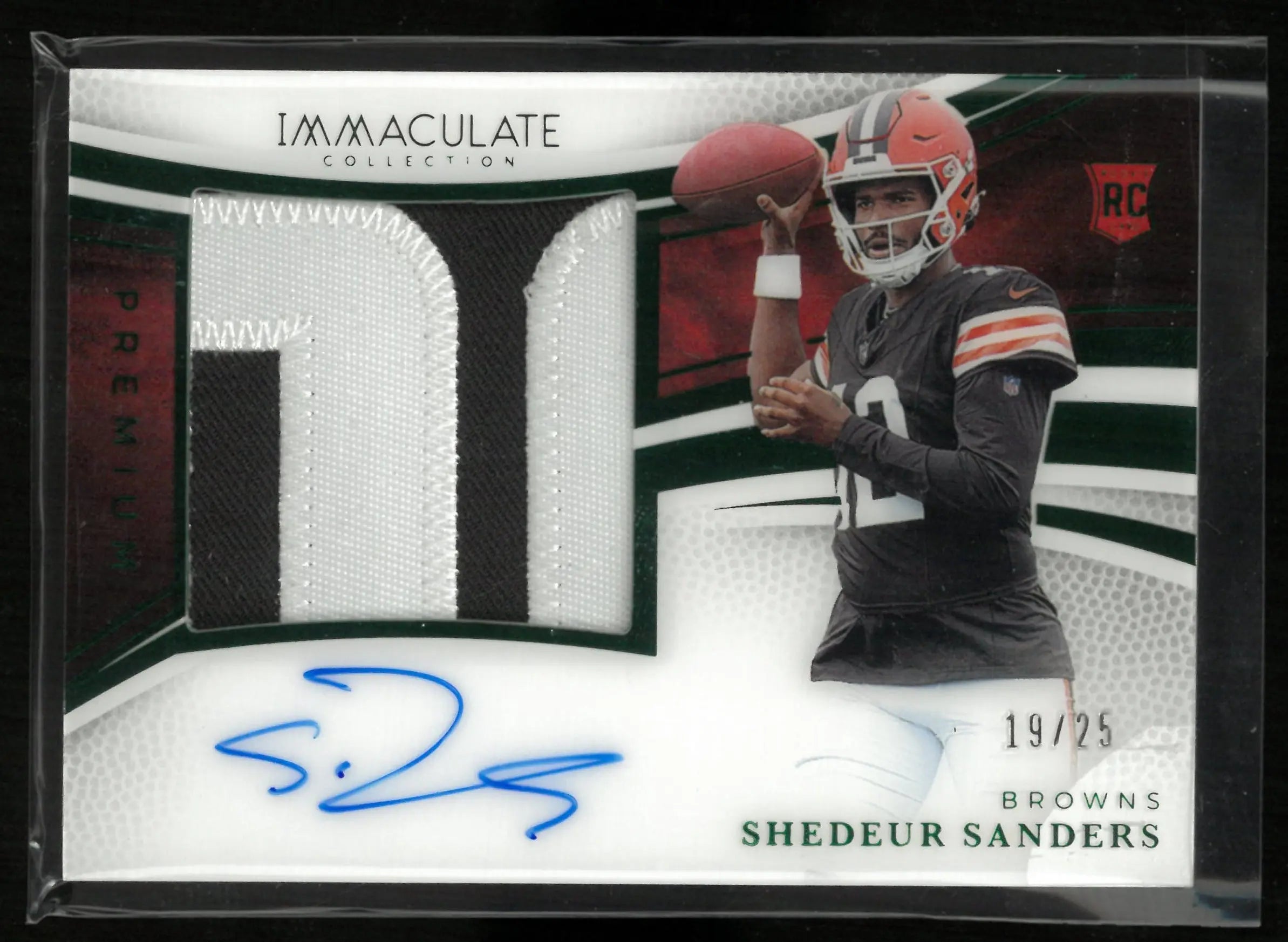 2025 Panini Immaculate Collection Premium Shedeur Sanders Auto Patch Rookie /25 RC 