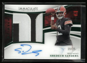 2025 Panini Immaculate Collection Premium Shedeur Sanders Auto Patch Rookie /25 RC 