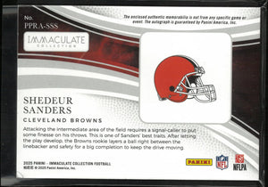 2025 Panini Immaculate Collection Premium Shedeur Sanders Auto Patch Rookie /25 RC 