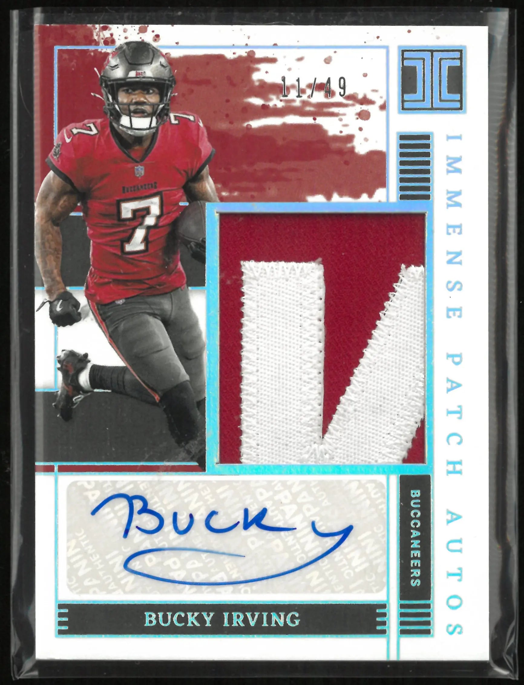 2025 Panini Impeccable Autograph Patch Bucky Irving Auto /49 