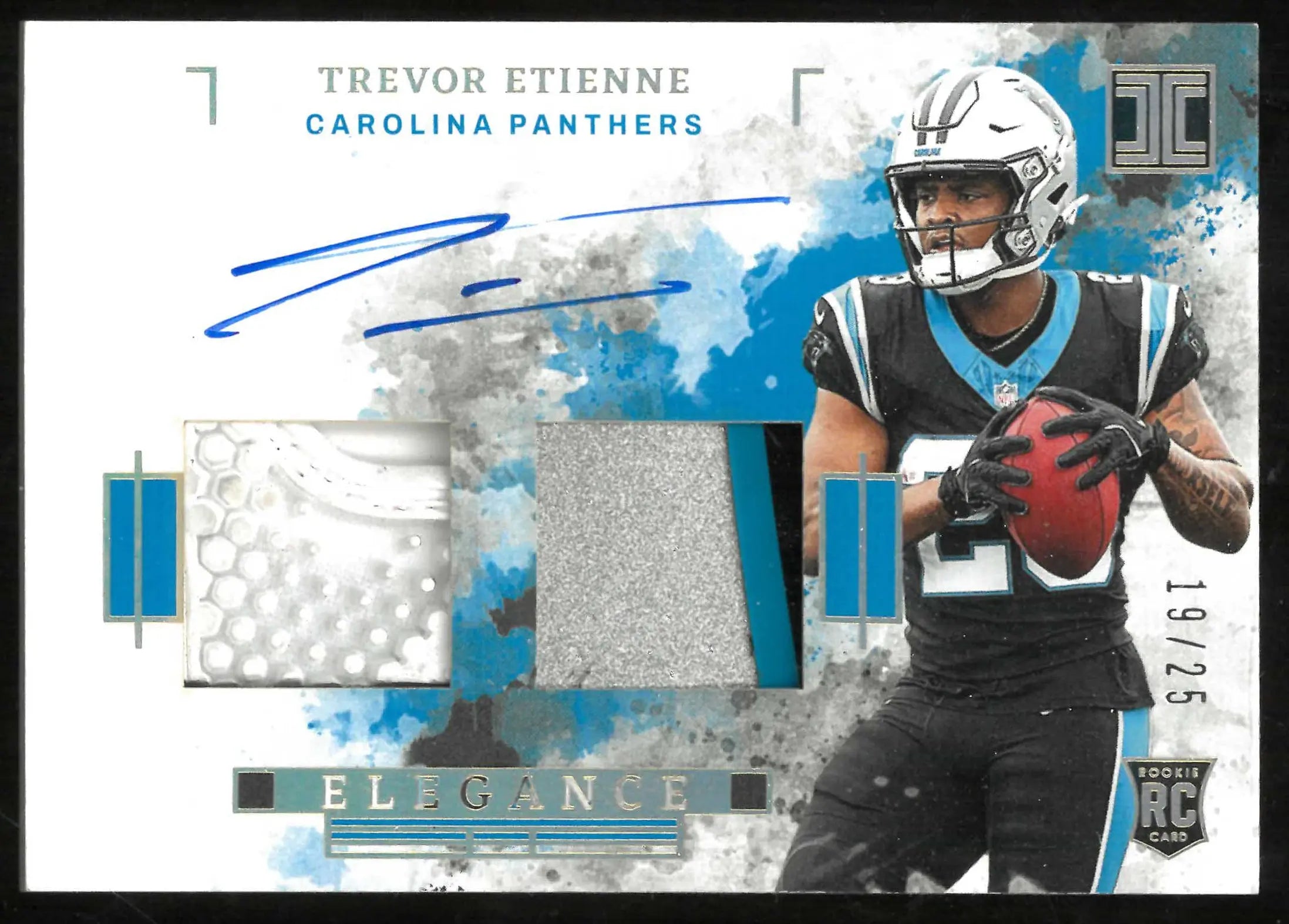 2025 Panini Impeccable Elegance Rookie Patch Autograph Trevor Etienne Auto /25 