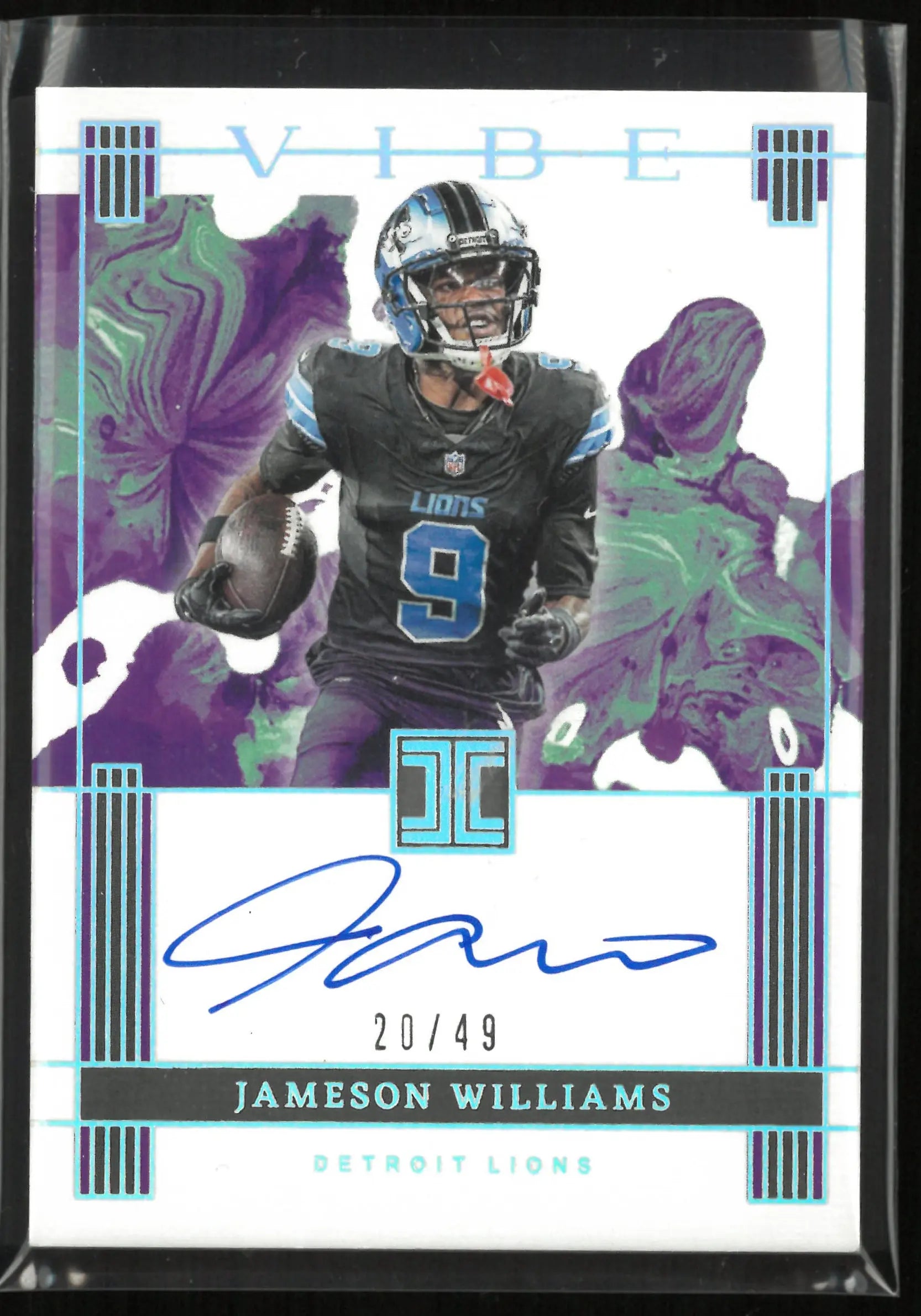 2025 Panini Impeccable Vibe Autograph Jameson Williams Auto /49 
