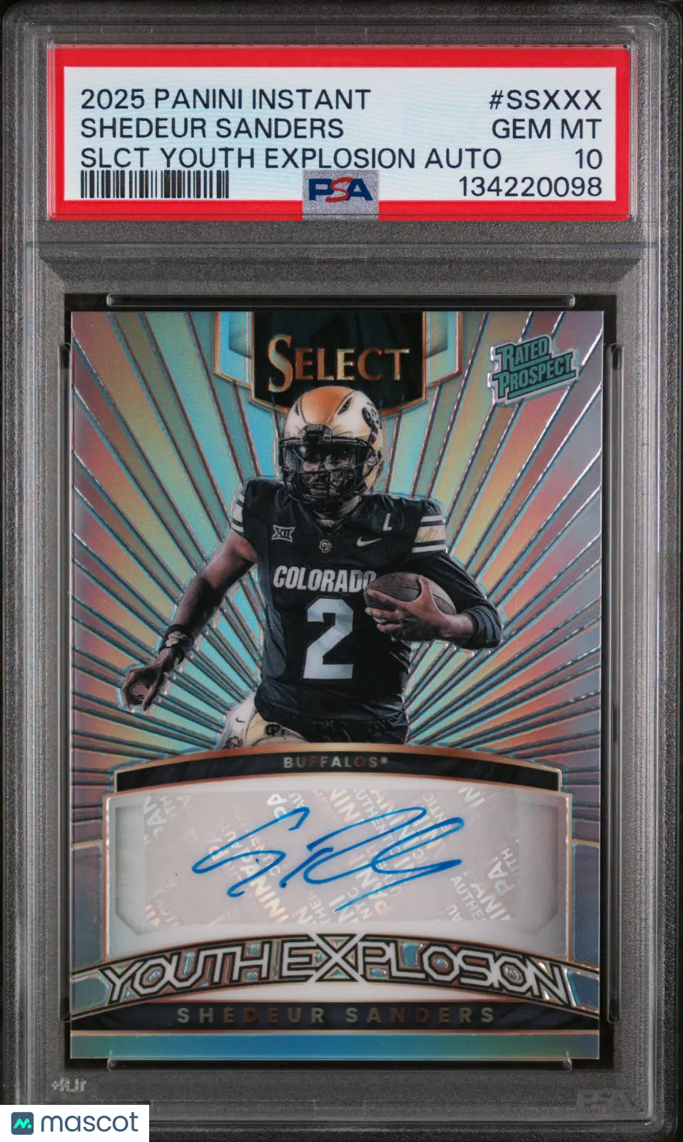 2025 Panini Instant Shedeur Sanders Youth Explosion Auto Shedeur Sanders  PSA 10 