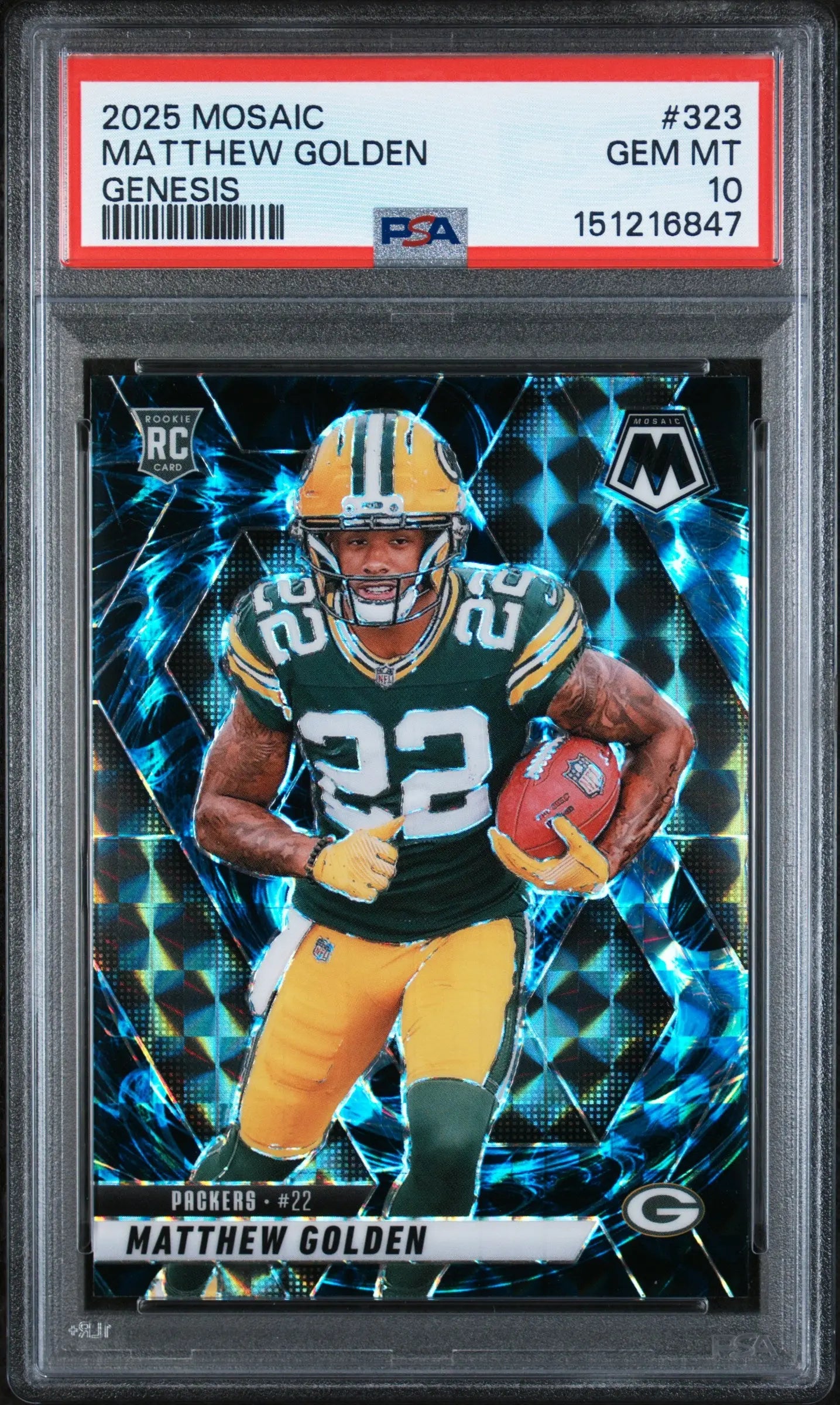 2025 Panini Mosaic Genesis Rookie Matthew Golden #323 PSA 10 