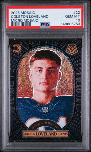 2025 Panini Mosaic Micro Mosaic Colston Loveland RC Rookie #22 PSA 10 