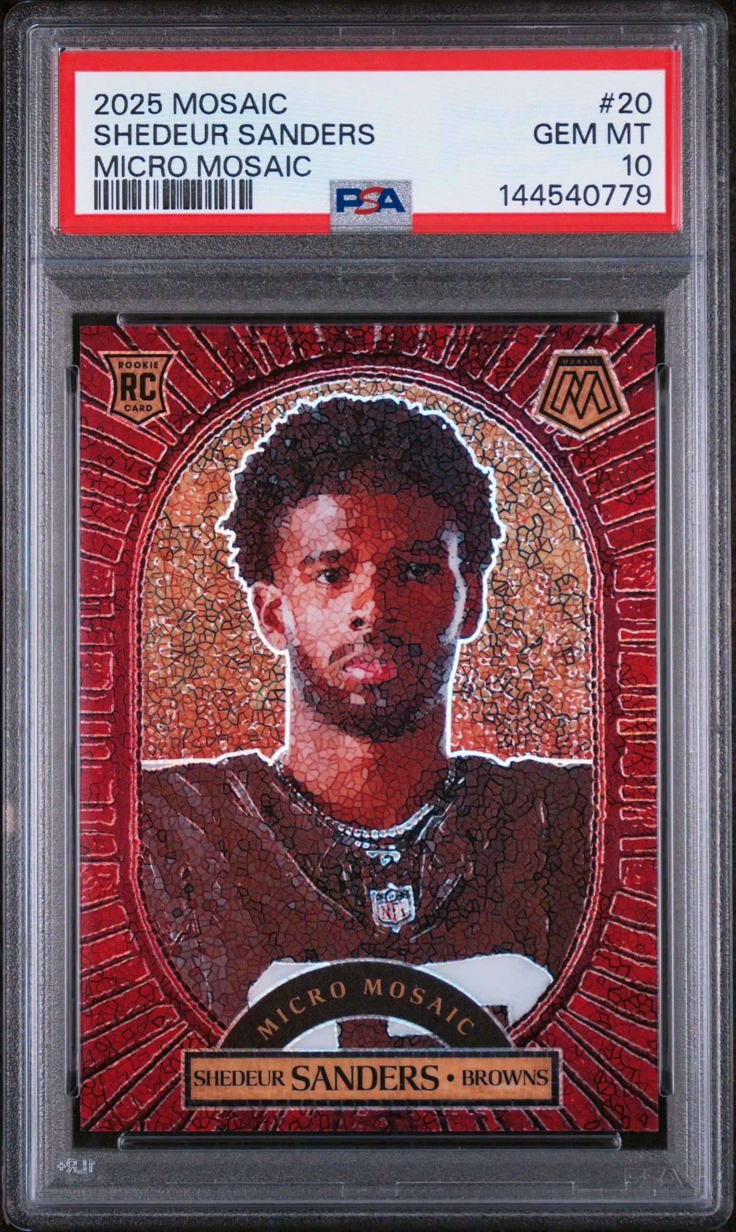 2025 Panini Mosaic Micro Rookie Mosaic Shedeur Sanders #20 PSA 10 