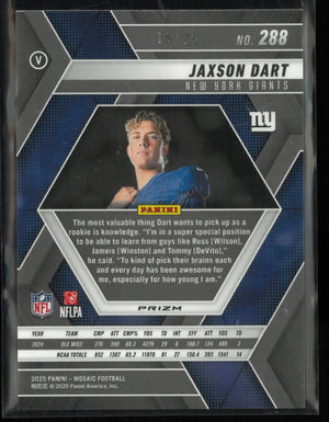 2025 Panini Mosaic Rookie Jaxson Dart Blue Geometric /25 RC 