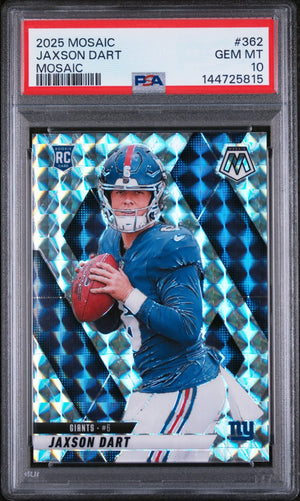 2025 Panini Mosaic Rookie Jaxson Dart RC Rookie PSA 10 #362 