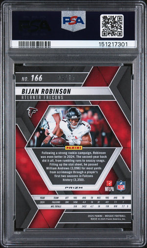 2025 Panini Mosaic Tessellation Bijan Robinson #166 /15 PSA 10 
