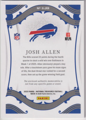 2025 Panini National Treasures Heirloom Patch Josh Allen 