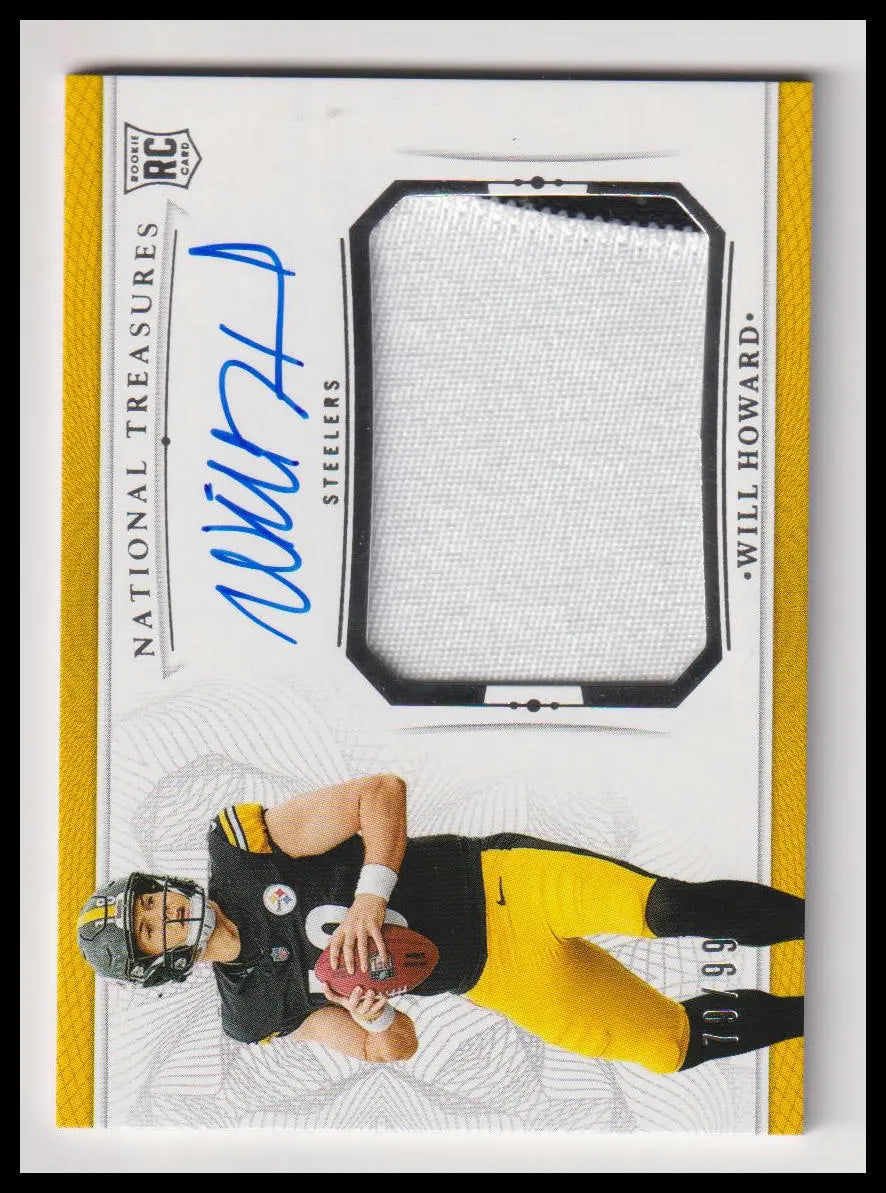 2025 Panini National Treasures Rookie Patch Autograph Will Howard Auto /99 RC 