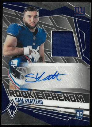 2025 Panini Pheonix Football Rookie Phenom Autograph Patch Cam Skattebo RC /249 