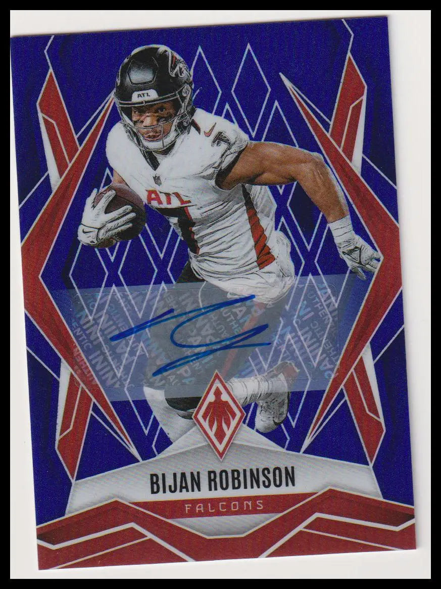2025 Panini Phoenix Autograph Bijan Robinson Auto Blue /49 
