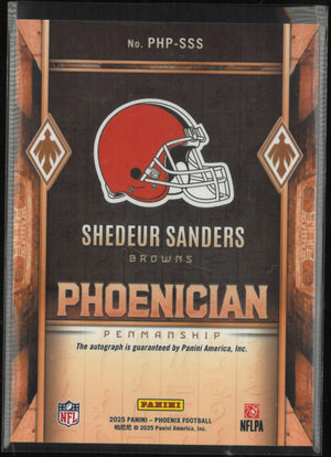 2025 Panini Phoenix Phoenician Rookie Autograph Shedeur Sanders Auto RC 