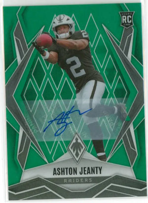 2025 Panini Phoenix Rookie Autograph Ashton Jeanty Auto Green /25 RC 