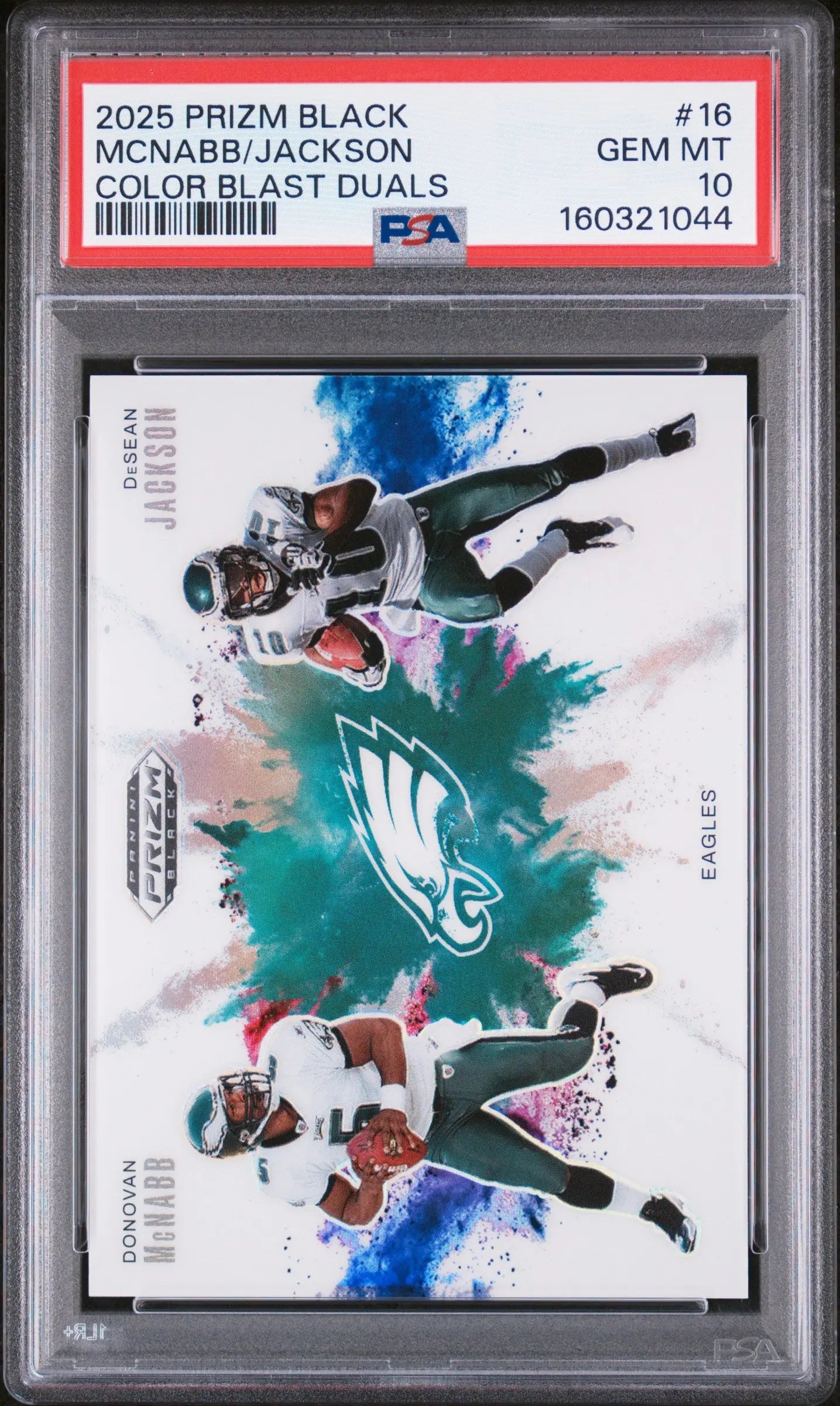 2025 Panini Prizm Black Color Blast Duals Mcnabb/Jackson PSA 10 