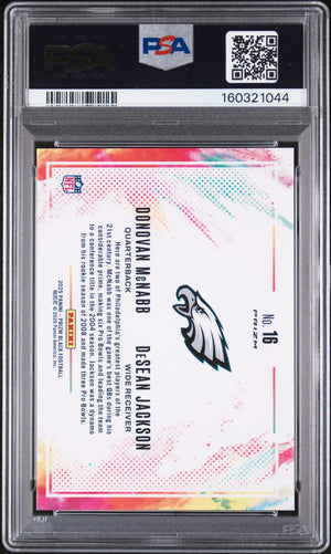 2025 Panini Prizm Black Color Blast Duals Mcnabb/Jackson PSA 10 