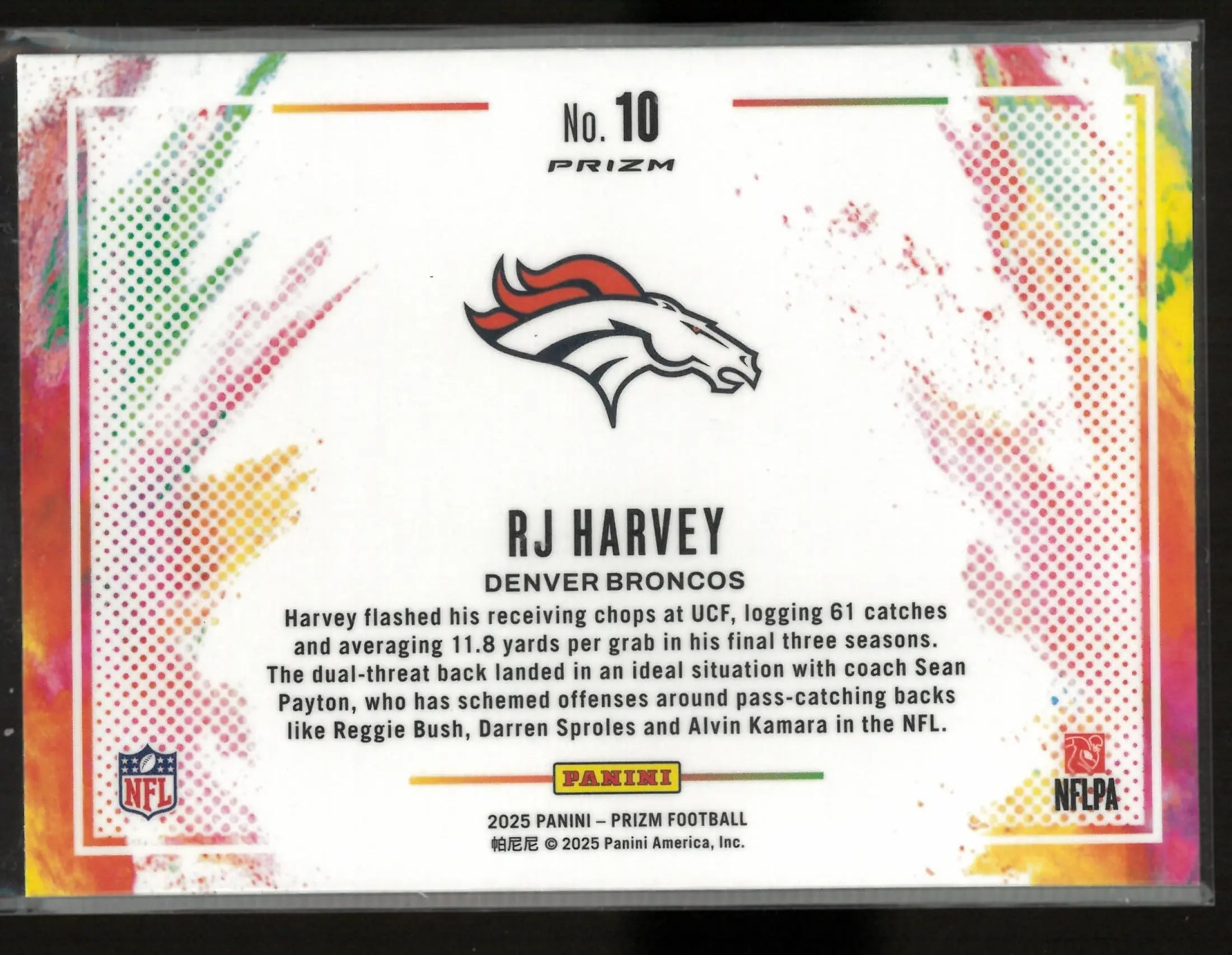 2025 Panini Prizm Color Blast Rookie RJ Harvey RC 