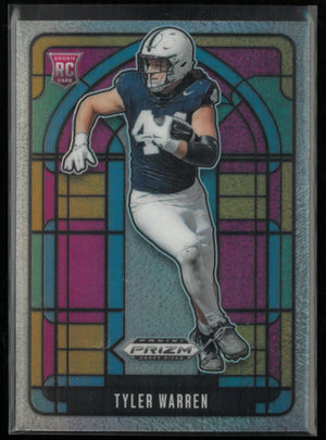 2025 Panini Prizm Draft Pick Stained Glass Tyler Warren Rookie RC 