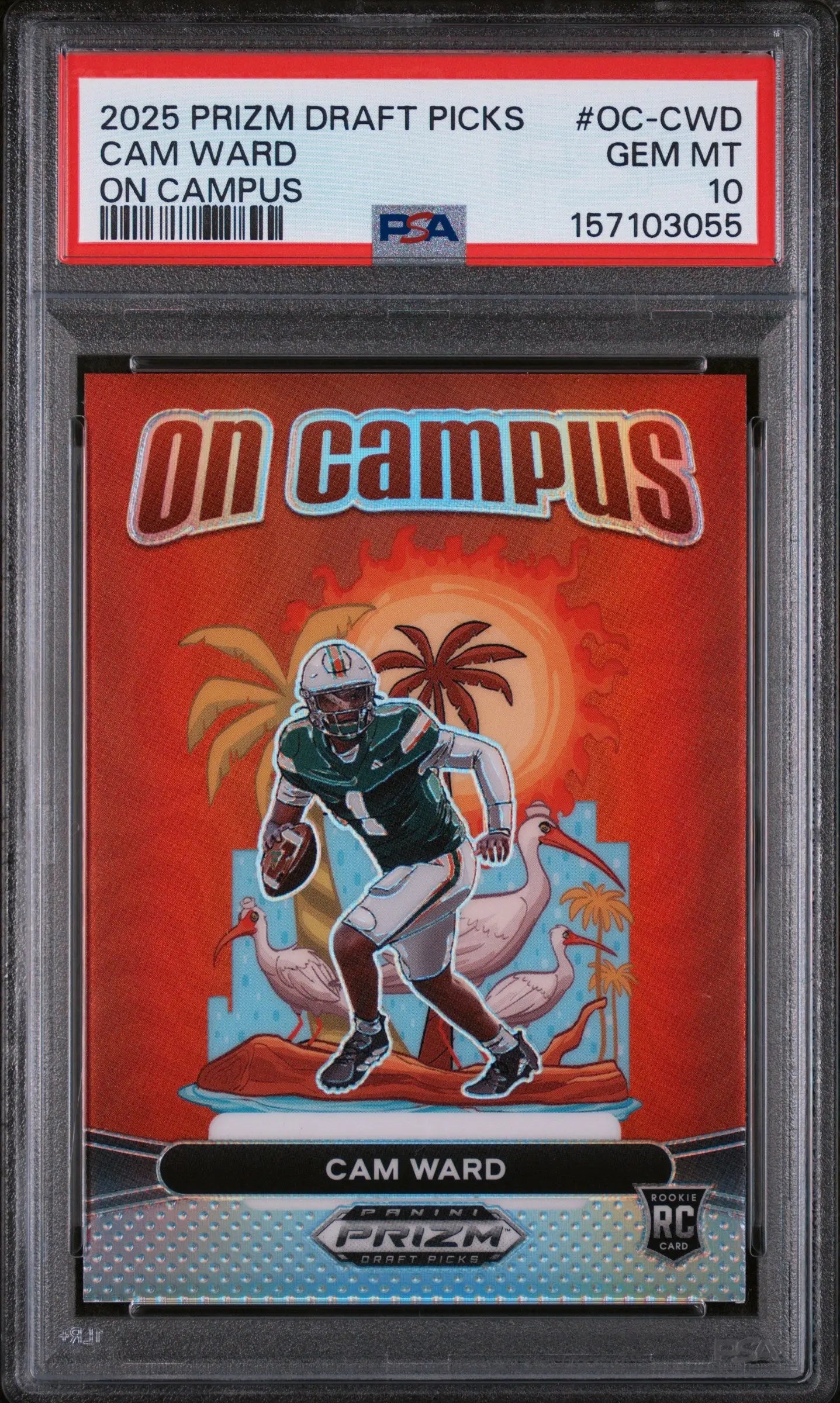 2025 Panini Prizm Draft Picks On Campus Rookie Cam Ward RC PSA 10 