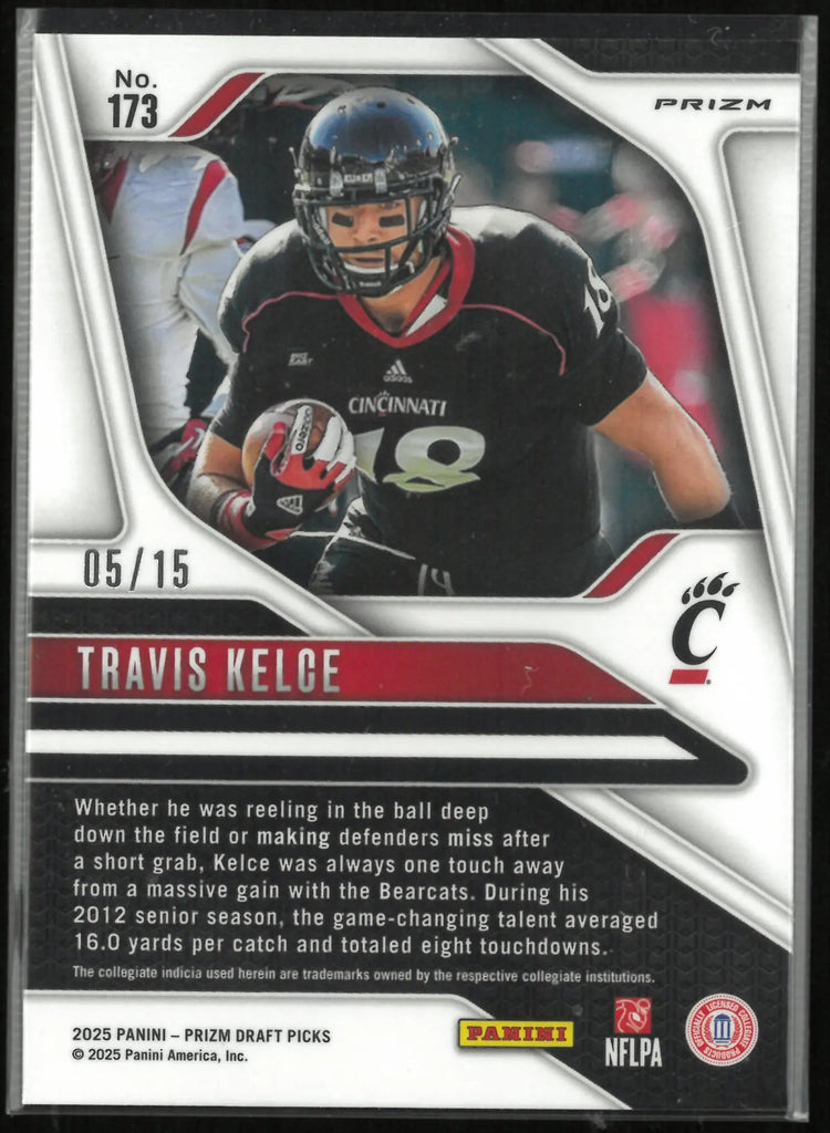 2025 Panini Prizm Draft Picks Travis Kelce Gold Shimmer /15 