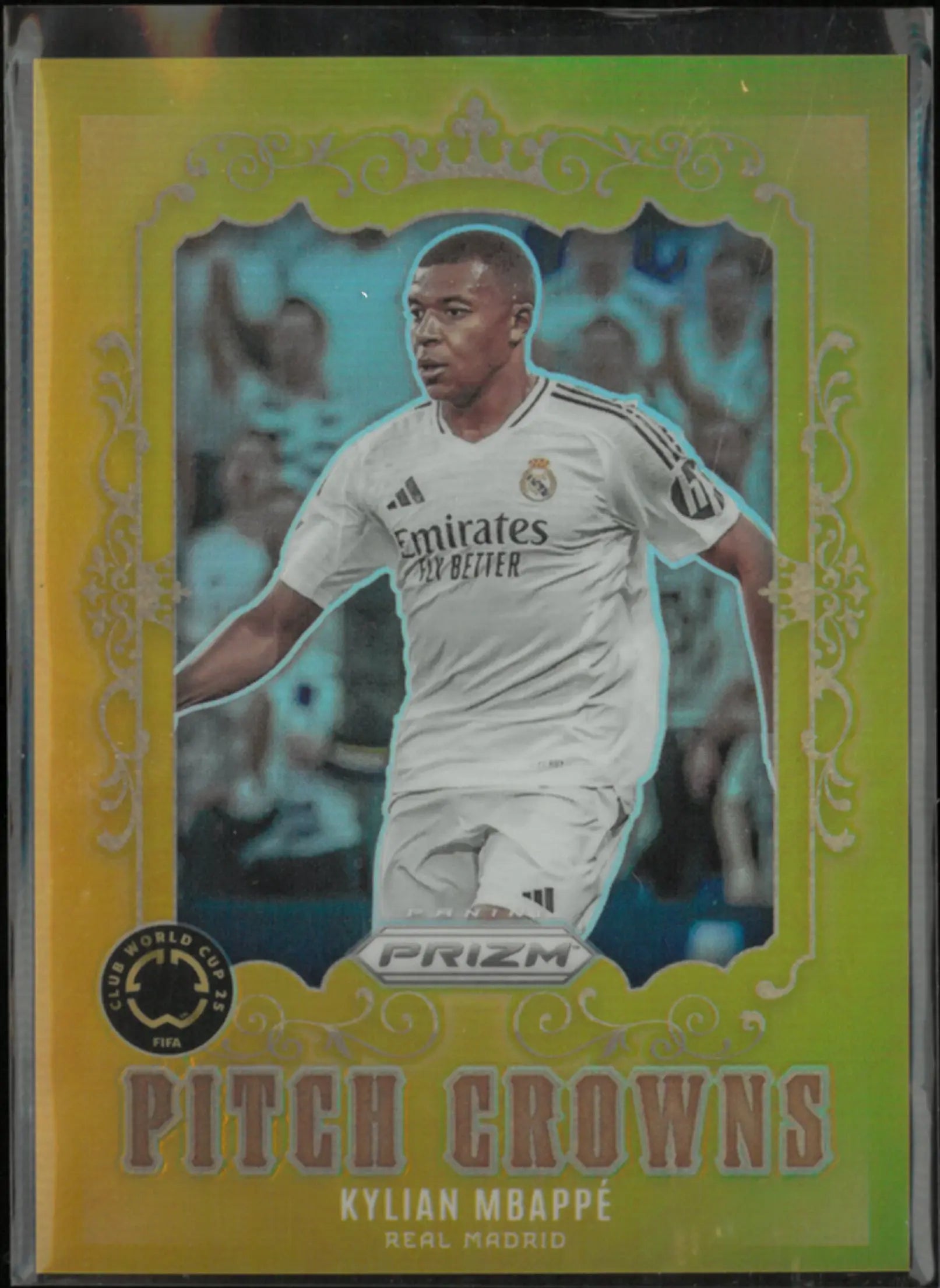 2025 Panini Prizm FIFA Club World Cup Pitch Crowns Kylian Mbappe 