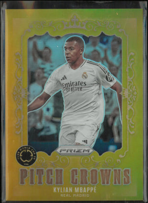 2025 Panini Prizm FIFA Club World Cup Pitch Crowns Kylian Mbappe 