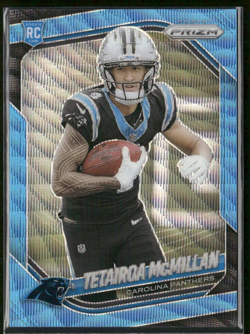 2025 Panini Prizm Football Blue Wave Rookie Tetairoa McMillan /230 