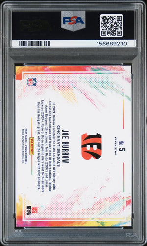 2025 Panini Prizm Football Color Blast Joe Burrow #5 PSA 10 