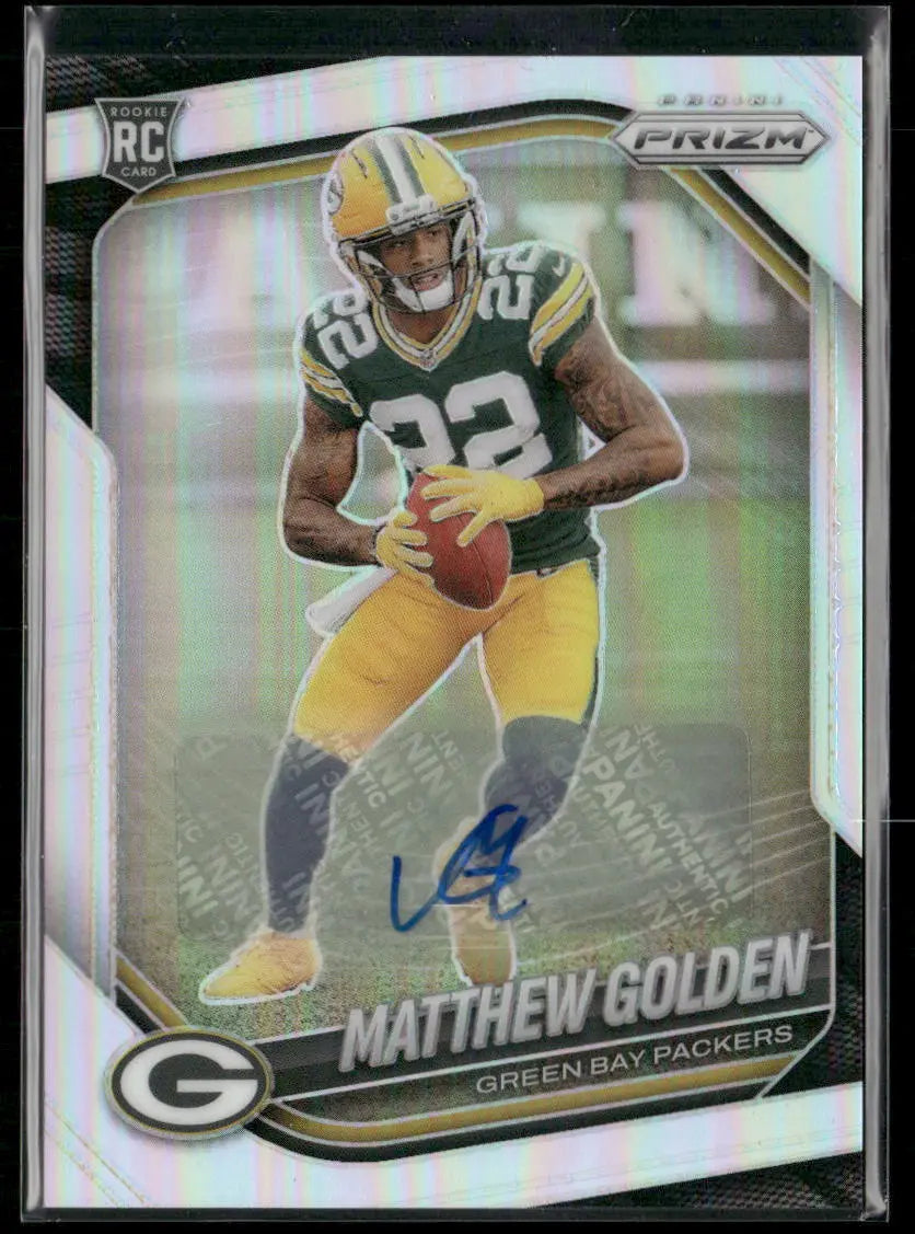 2025 Panini Prizm Football Silver Rookie Auto Matthew Golden 