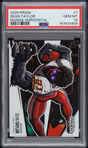 2025 Panini Prizm Manga Horizontal Sean Taylor PSA 10 
