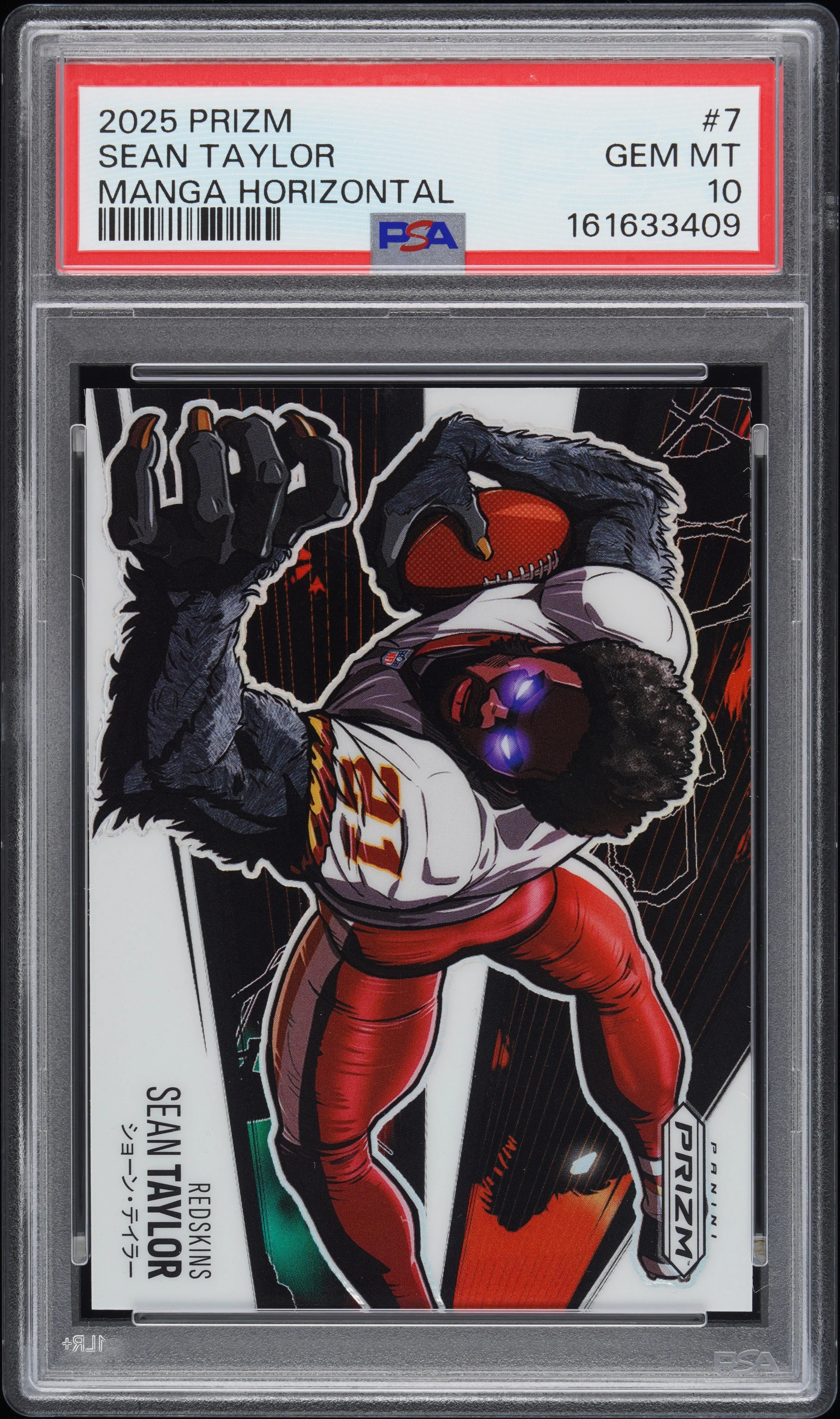 2025 Panini Prizm Manga Horizontal Sean Taylor PSA 10 