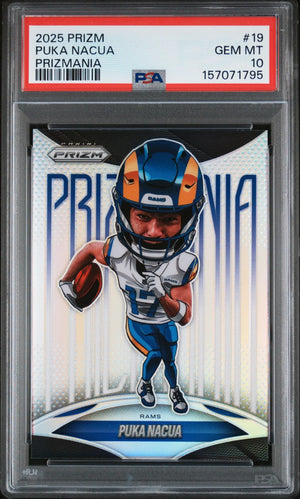 2025 Panini Prizm Prizmania Puka Nacua  PSA 10 