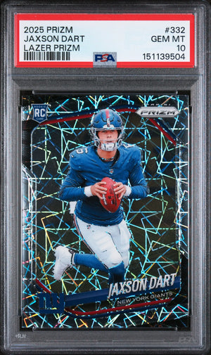 2025 Panini Prizm Rookie Jaxson Dart Lazer Prizm RC PSA 10 