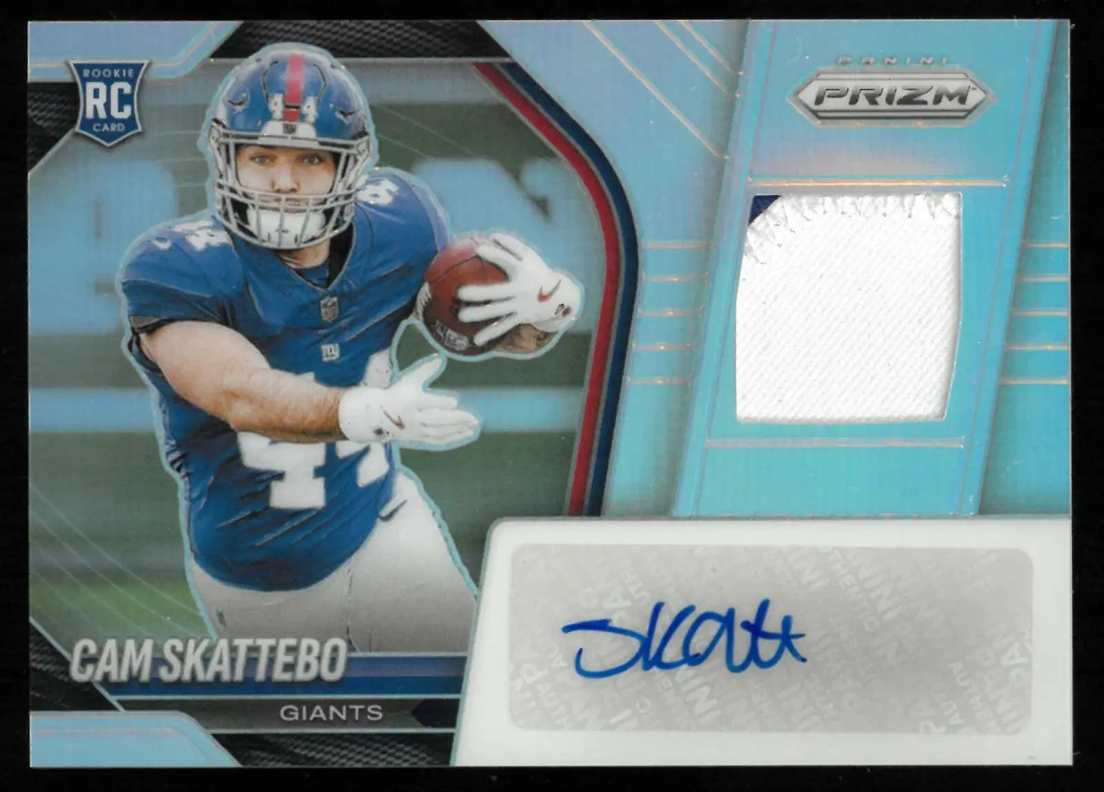 2025 Panini Prizm Rookie Patch Autograph Cam Skattebo Auto /99 RC 
