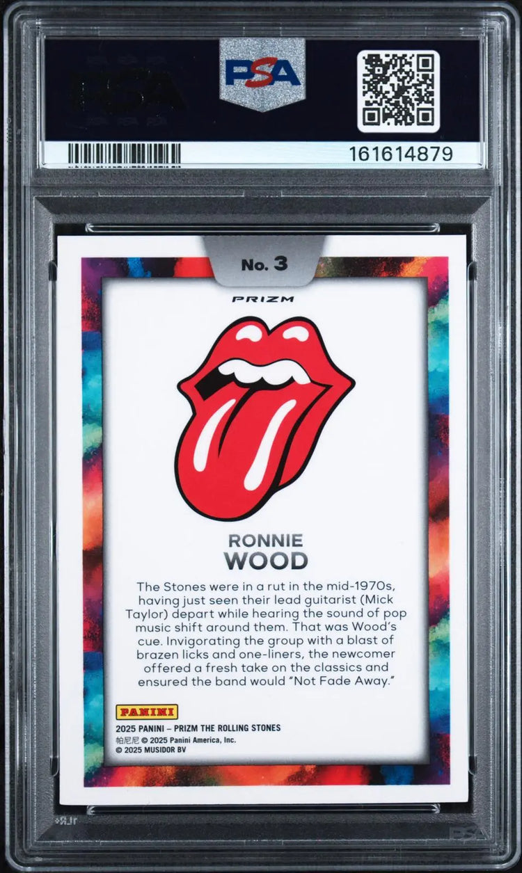 2025 Panini Prizm The Rolling Stones Color Blast Ronnie Wood Holo PSA 10 