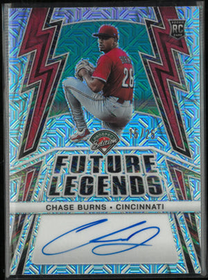 2025 Panini Prospect Edition Future Legends Chase Burns Rookie Autograph Auto RC /25 