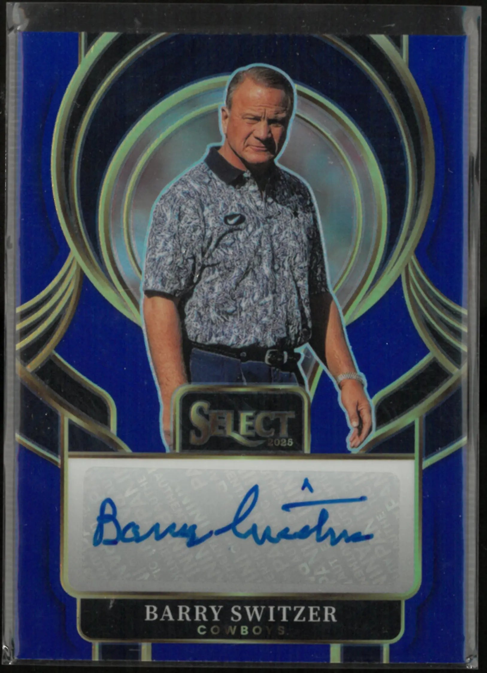 2025 Panini Select Autograph Barry Switzer Auto Blue /99 