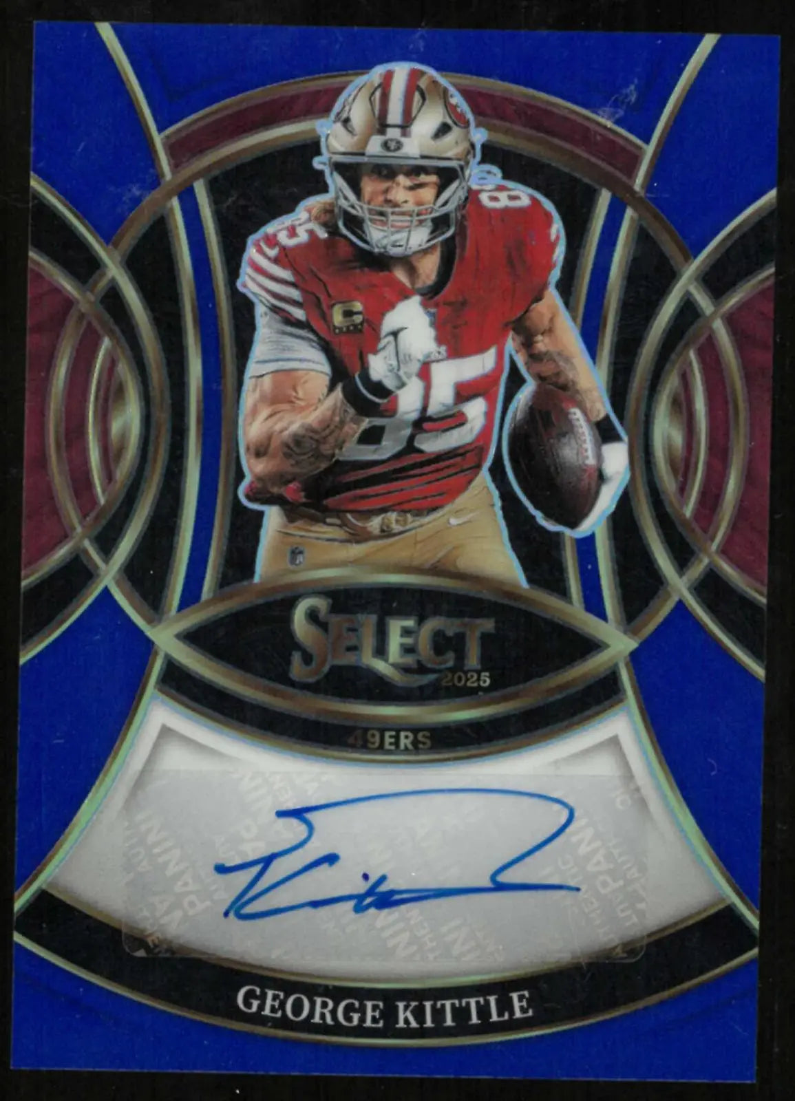 2025 Panini Select Autograph George Kittle Auto Blue /149 