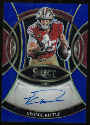 2025 Panini Select Autograph George Kittle Auto Blue /149 