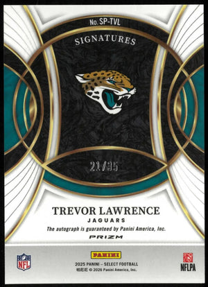 2025 Panini Select Autograph Trevor Lawrence Auto /35 