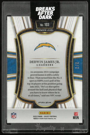 2025 Panini Select Derwin James Jr. Green Lazer /5 