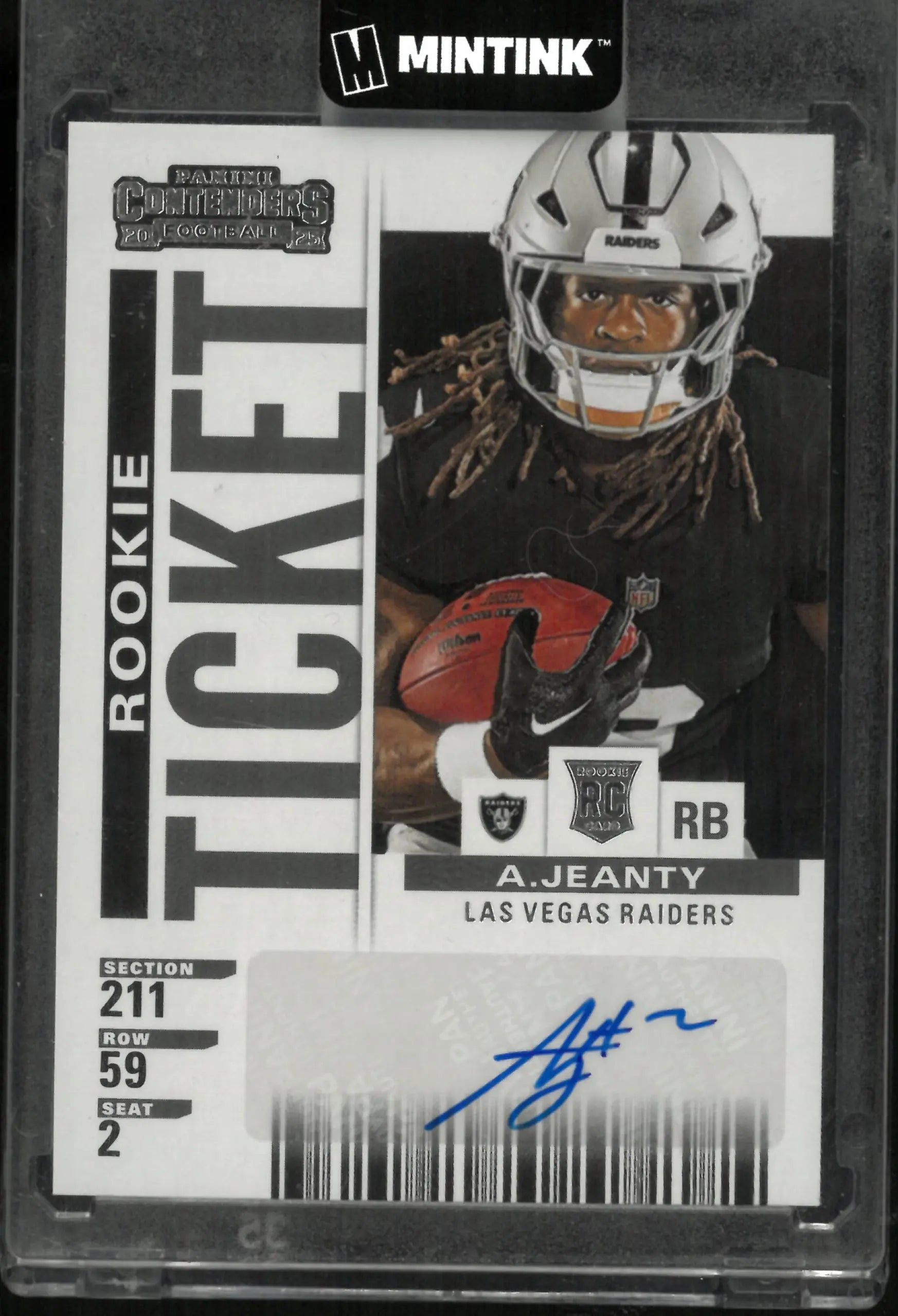 2025 Panini Select Rookie Ticket Ashton Jeanty Rookie RC 