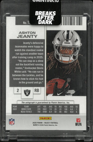 2025 Panini Select Rookie Ticket Ashton Jeanty Rookie RC 